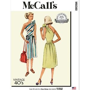 McCall's M8380 Sewing Pattern 1940s Misses' Dress SIZES 16-24
